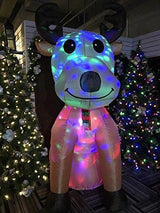 245cm Xmas Christmas Charm Inflatable Disco Reindeer w/ Multi LED Lights