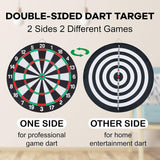 15" Dartboard Dart Board with Steel Darts Professional Competition Party Game