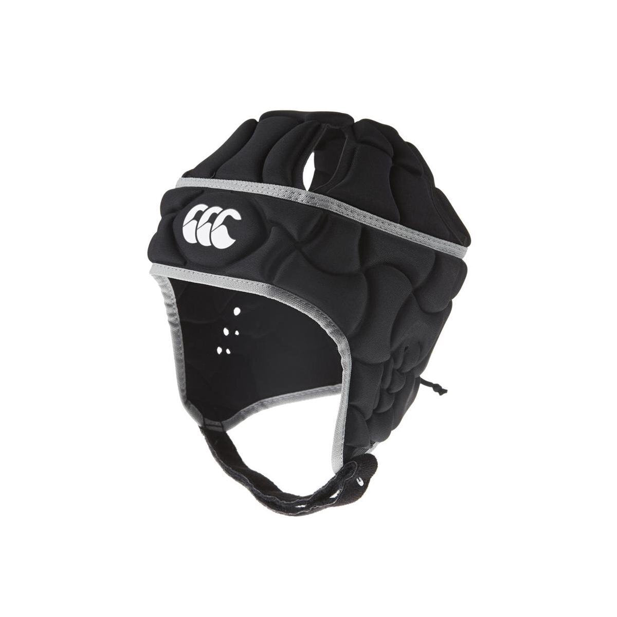 Canterbury Club Boys Headgear Football NRL Rugby AFL Padded Helmet - Black (Small)