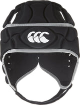 Canterbury Club Boys Headgear Football NRL Rugby AFL Padded Helmet - Black (Small)