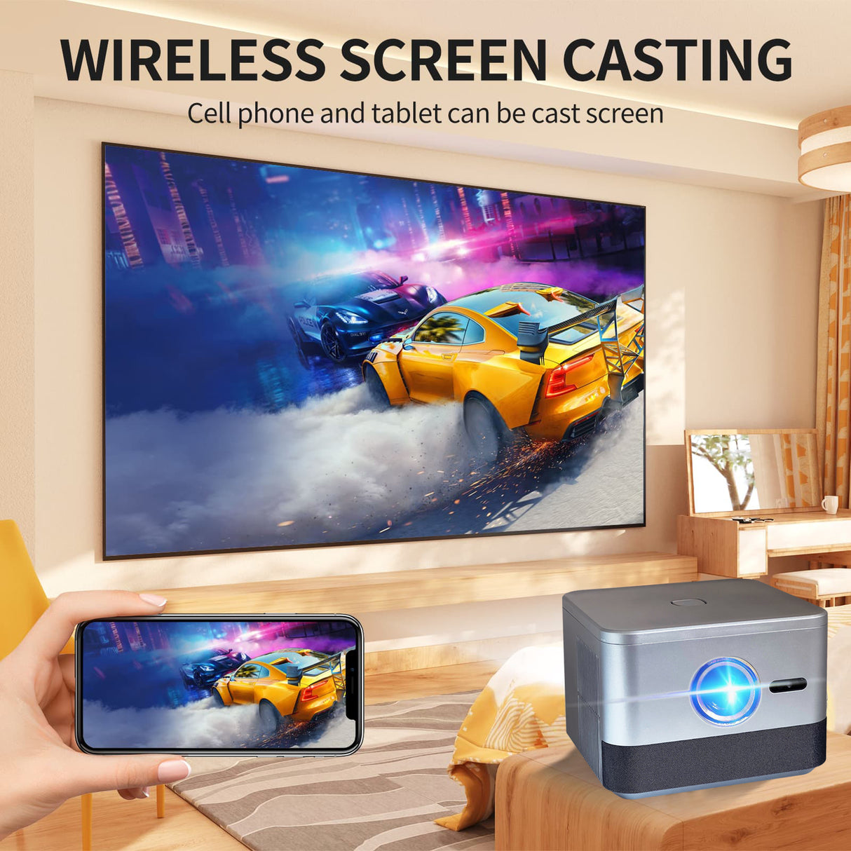 5G Wifi Bluetooth 5.0 1080P Projector LCD Home Cinema Party Theater Android